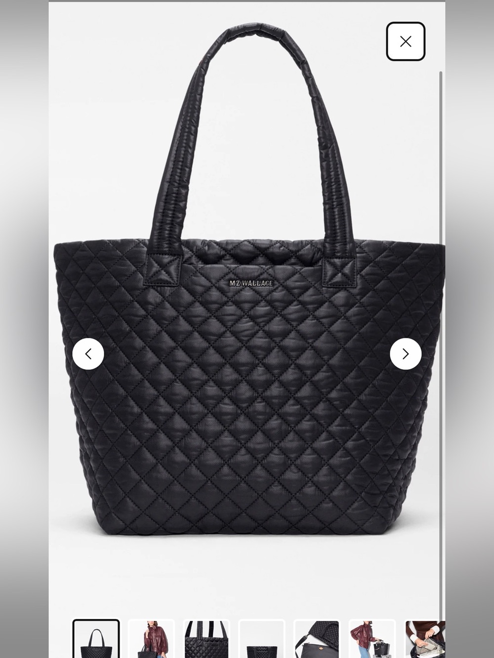 Mz wallace Black Medium Metro Tote Deluxe